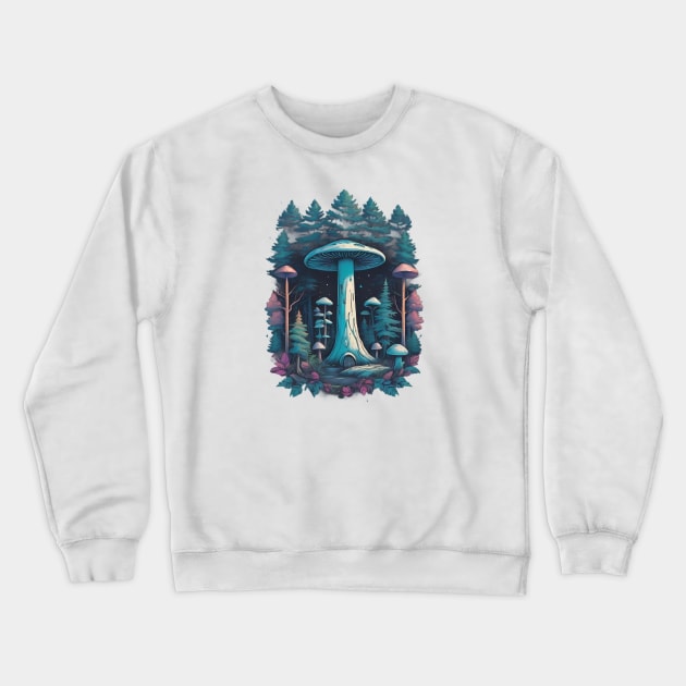 House of Mushroom Crewneck Sweatshirt by SPIT-36